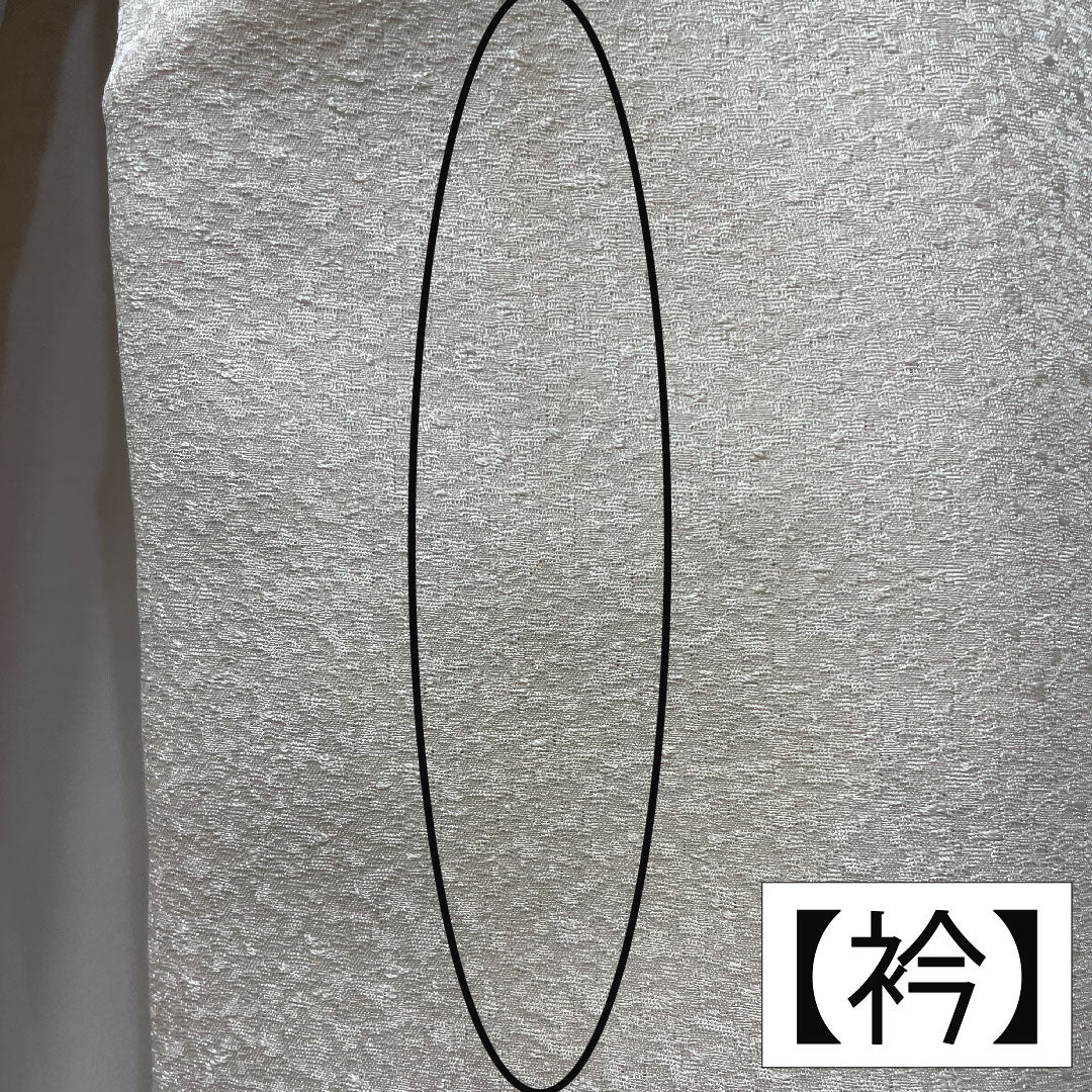 色無地 ポリエステル 身丈170.5cm 裄丈65cm 生成り色（きなりいろ） 洗える着物 一つ紋 五三桐 袷 Aランク ベージュ系 1114001263625