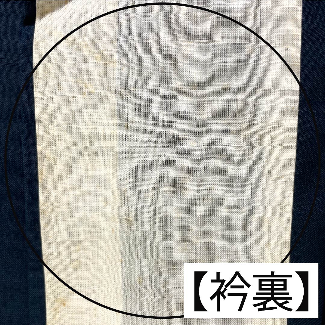 Summer Silk Iromuji (Solid Color Kimono) B Rank, Length 161cm, Sleeve-to-Sleeve 65.5cm, Tsumugi Fabric, Mon-sha (Gauze with Woven Patterns), Sha (Gauze), Black-ish, 1132003824410