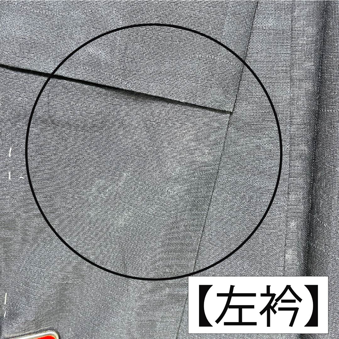 夏物 正絹 色無地 Bランク 身丈154cm 裄丈61.5cm 抽象模様 紗 黒系 1132004274210