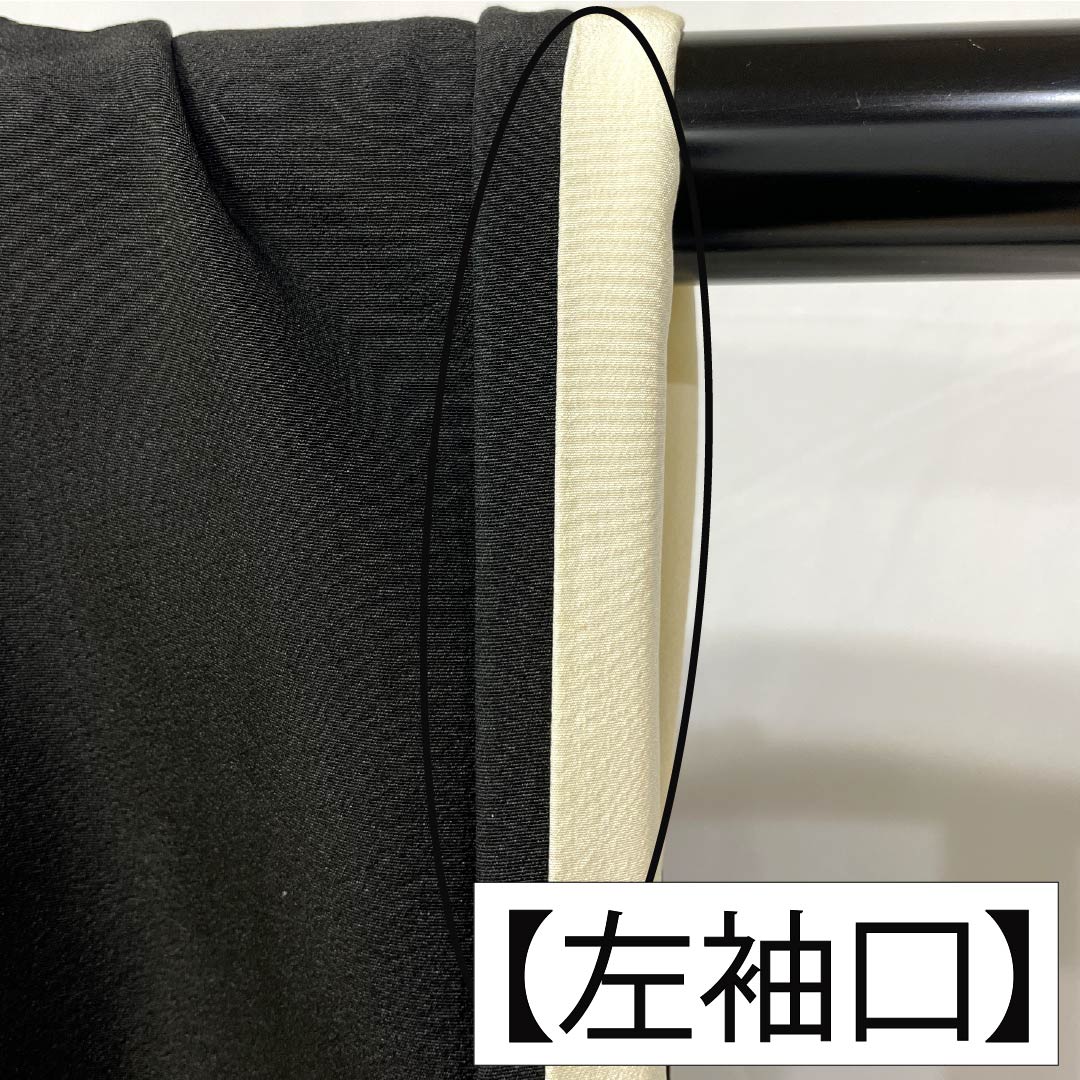 Black Tomesode (Tomesode) - Pure Silk, Grade A, Length 159cm, Sleeve Length 64.5cm, Lined, Kyoto Kaga Yuzen, Five Crests, Embracing Myoga Flower, Artist's Work, Landscape Pattern of Pine and Plum Blossoms, Five Crests, Black, Item Number 1111001963310