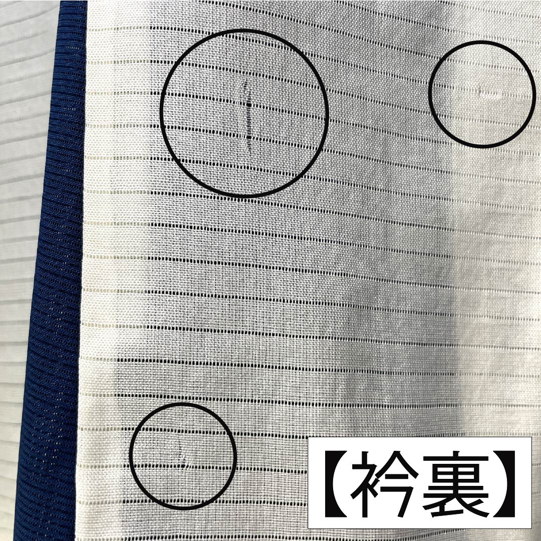 夏物 正絹 付下げ Aランク 身丈163.5cm 裄丈67.5cm 紺色（こんいろ） 型染 幾何学模様 健勝苑ガード 絽 紺系 1132005033418