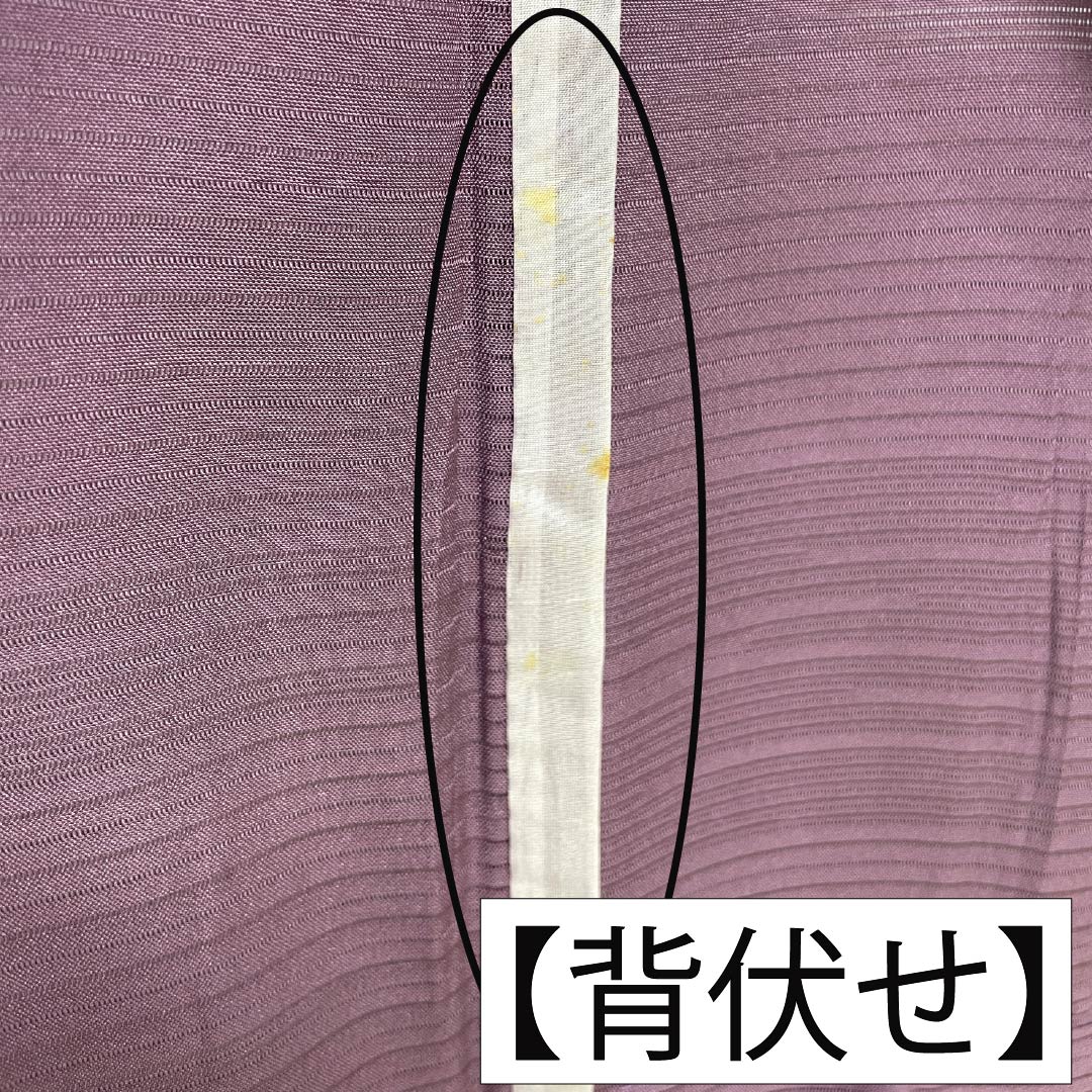 Summer Item Pure Silk Iromuji (Solid Color Kimono) A Rank Length 158.5cm Sleeve-to-Sleeve 65cm Hashitairo (Light Purple) Round with Ken Katabami (Crest) One Crest Kasumi Pattern Ro (Thin Silk) Purple System 1132003853320