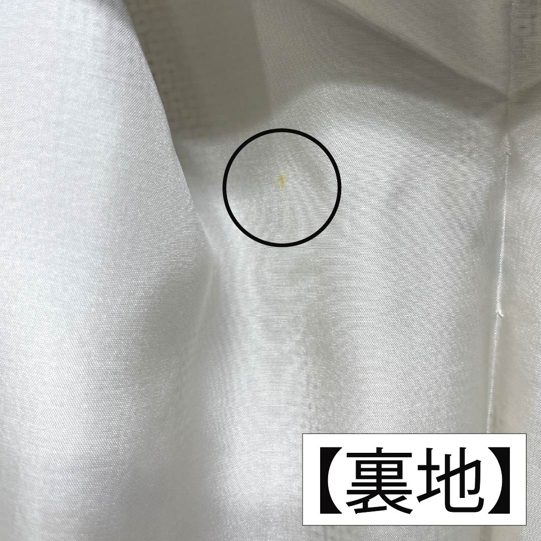 Visiting Kimono, Pure Silk, A-Rank, Lined, Length 152cm, Sleeve Length 62cm, Off-White (Kinari-Iro), White Oshima Silk, 100 Tortoise Shell Pattern, Stitched Crest, Round with Different Hawk Feathers, Classic Pattern, White, Product Number: 1112006173211