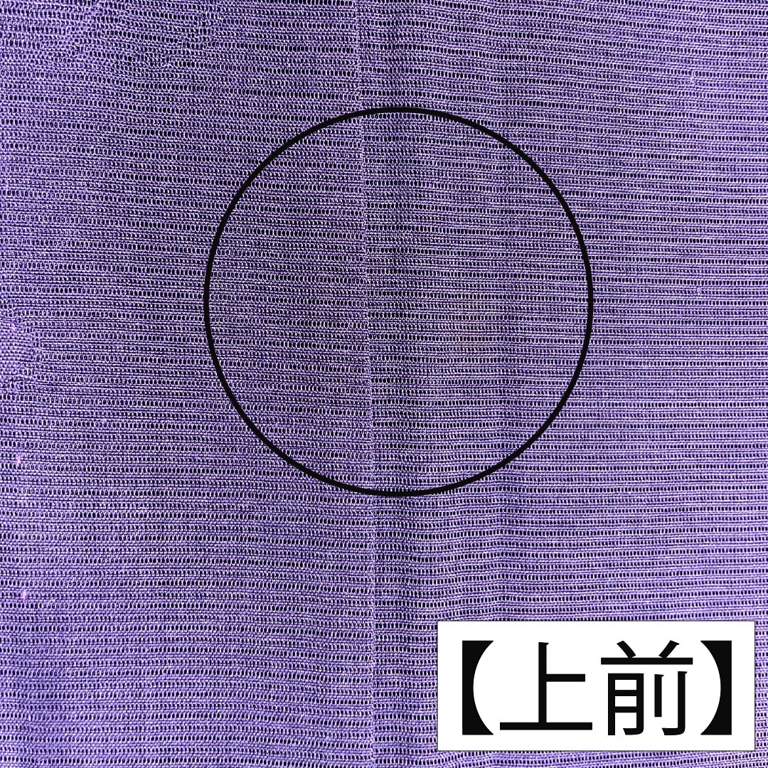 夏物 正絹 色無地 Aランク 身丈158cm 裄丈65cm 茄子紺色（なすこんいろ） 流水 紅葉 絽 紫系 1132004523320