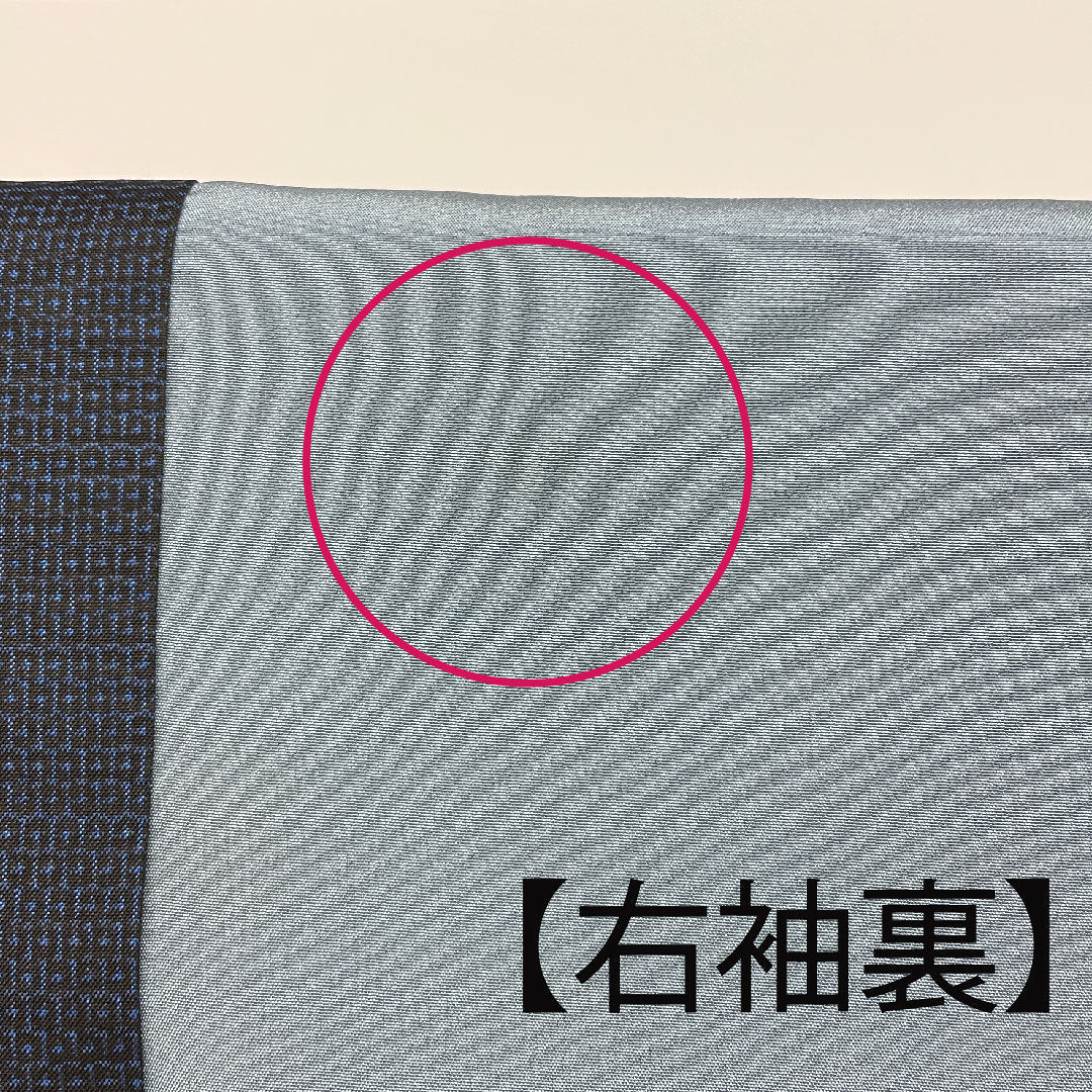 Men's Length 88cm Sleeve length 66cm Oshima Tsumugi Haori (single piece) Tortoiseshell pattern Pure silk A rank A-lined Navy blue 1119000223218