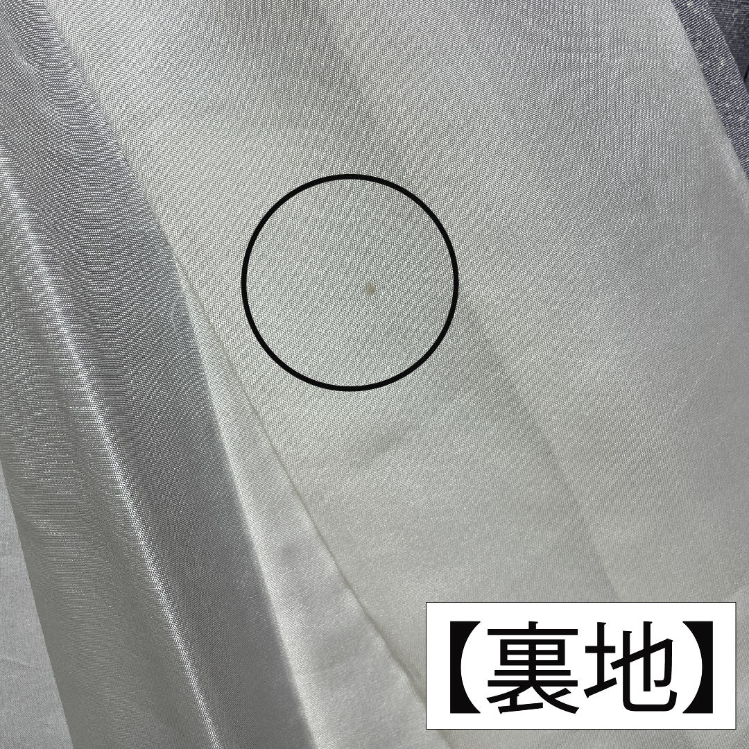 Homongi, pure silk, lined, length 156.5cm, sleeve length 63.5cm, snow color, Tsujigahana, artist's work, A rank, gray, 1112004893322