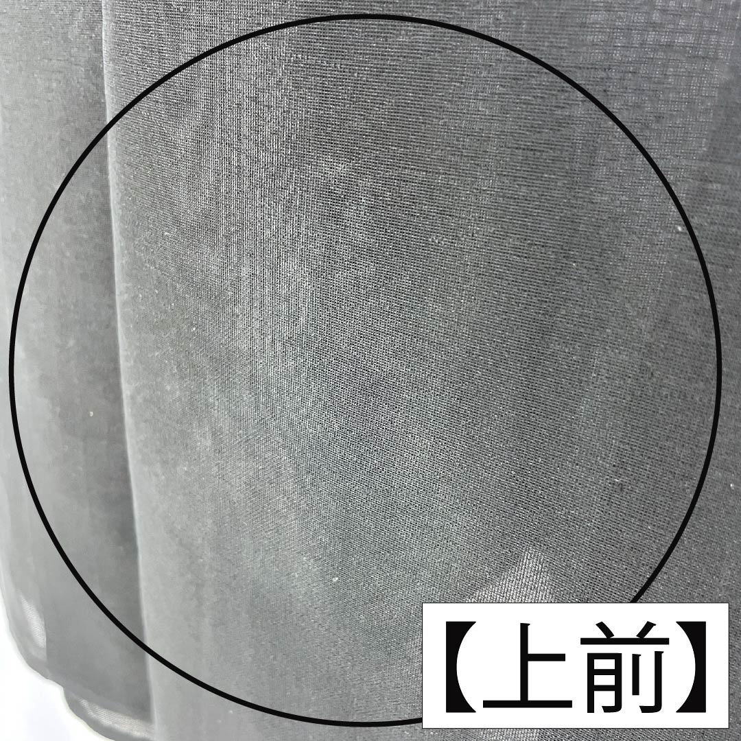 夏物 正絹 色無地 Bランク 身丈154cm 裄丈61.5cm 抽象模様 紗 黒系 1132004274210
