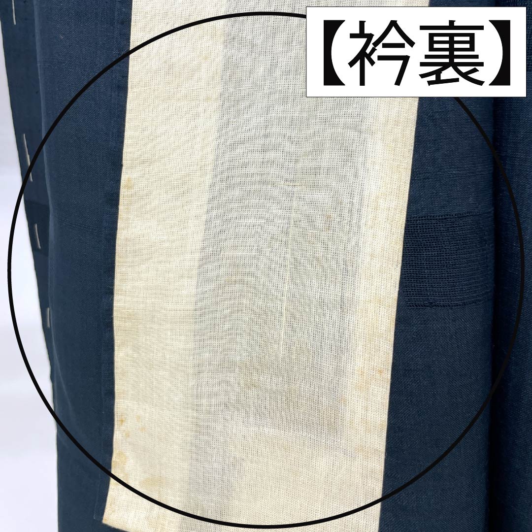 Summer Silk Iromuji (Solid Color Kimono) B Rank, Length 161cm, Sleeve-to-Sleeve 65.5cm, Tsumugi Fabric, Mon-sha (Gauze with Woven Patterns), Sha (Gauze), Black-ish, 1132003824410