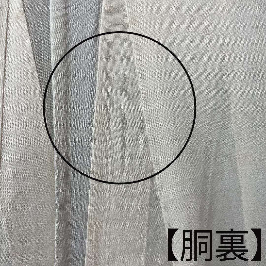 Oshima Tsumugi, Length 160cm, Sleeve length 63.5cm, Weft Kasuri, Shippo, Pure Silk, A Rank, Lined, Black, 1116002583410