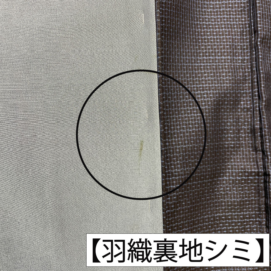 男物 正絹 Sランク 身丈144cm 裄丈67cm 大島紬 横双絣 しつけ糸付き 袷 紺系 1119001762418