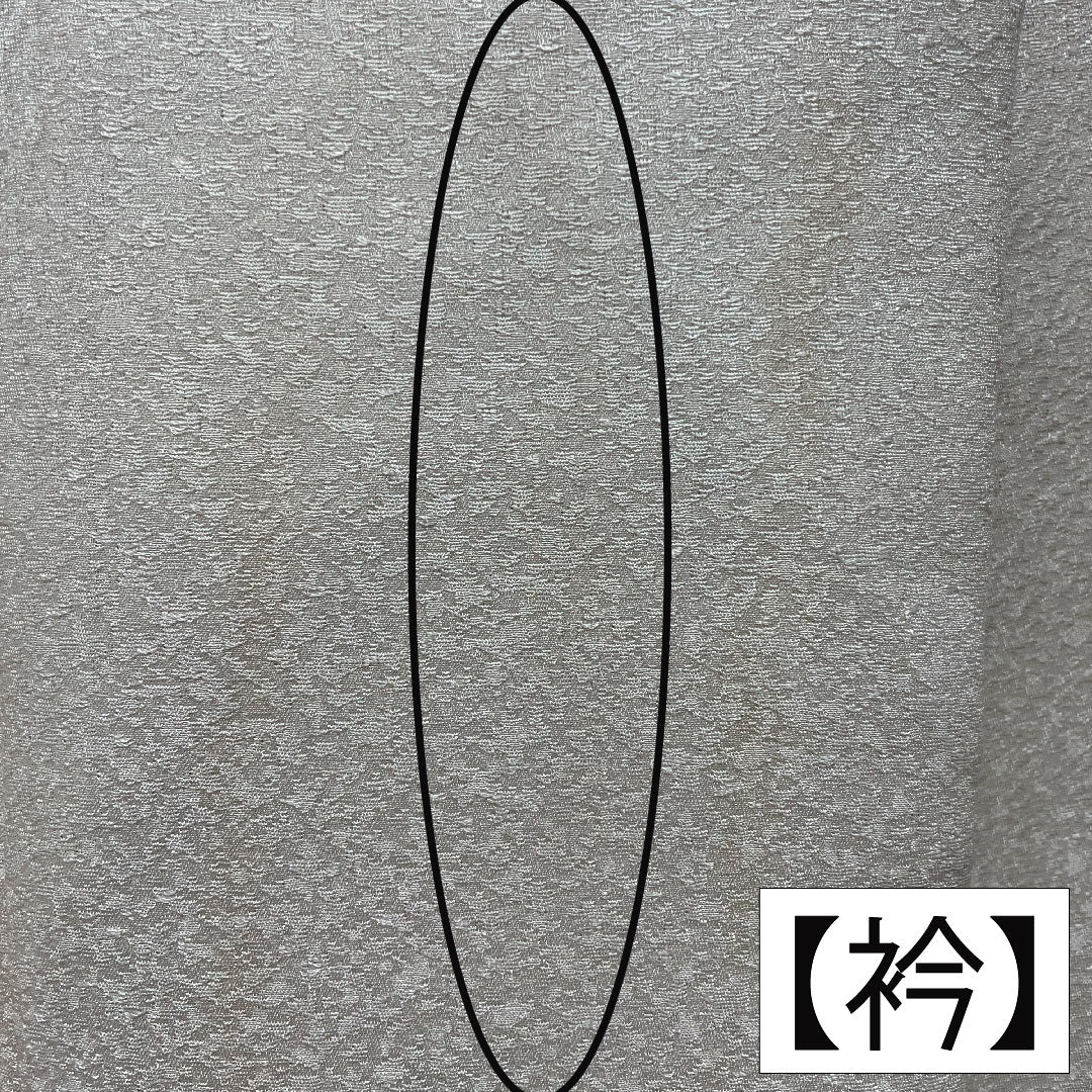 色無地 ポリエステル 身丈170.5cm 裄丈65cm 生成り色（きなりいろ） 洗える着物 一つ紋 五三桐 袷 Aランク ベージュ系 1114001263625