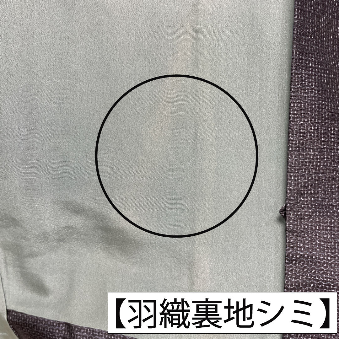 男物 正絹 Aランク 身丈139cm 裄丈67.5cm 大島紬 100亀甲 しつけ糸付き 袷 グレー系 1119001793322