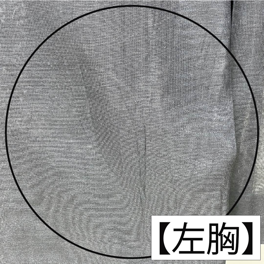 夏物 正絹 色無地 Bランク 身丈154cm 裄丈61.5cm 抽象模様 紗 黒系 1132004274210