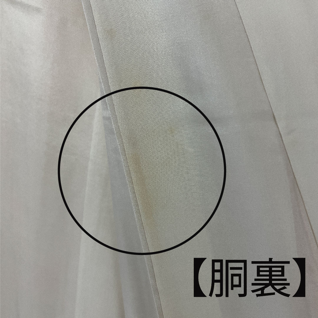 色無地 梅 木瓜  身丈162.5cm 裄丈63.5cm 袷  正絹 Aランク 黄系 1114000393423