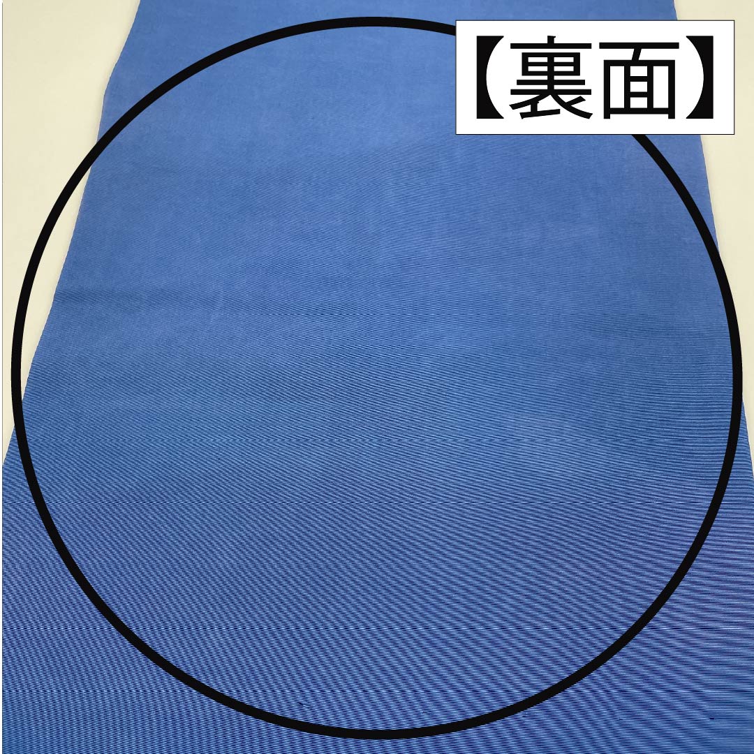名古屋帯 正絹 Aランク 露草色（つゆくさいろ） 型染 紅型調 花模様 帯丈350cm ポイント柄 カジュアル 青系 1124010583317 名古屋仕立て