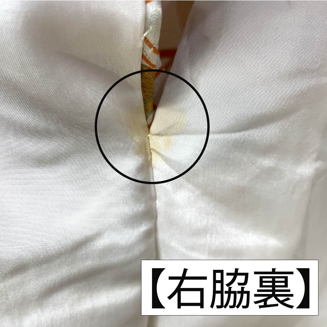 訪問着 正絹 Aランク 袷 身丈164cm 裄丈62cm 赤橙色（あかだいだいいろ） 京友禅 吉祥文様 菊 青海波 橙系 1112006593426