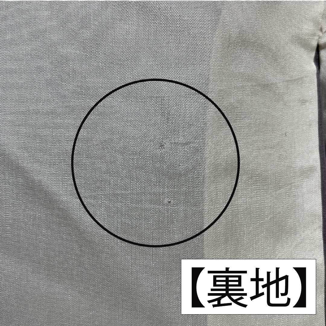 色無地 正絹 身丈155.5cm 裄丈63.5cm 鳩羽鼠色（はどばねずいろ） 一つ紋 違い鷹の羽 袷 Aランク 紫系 1114001753320
