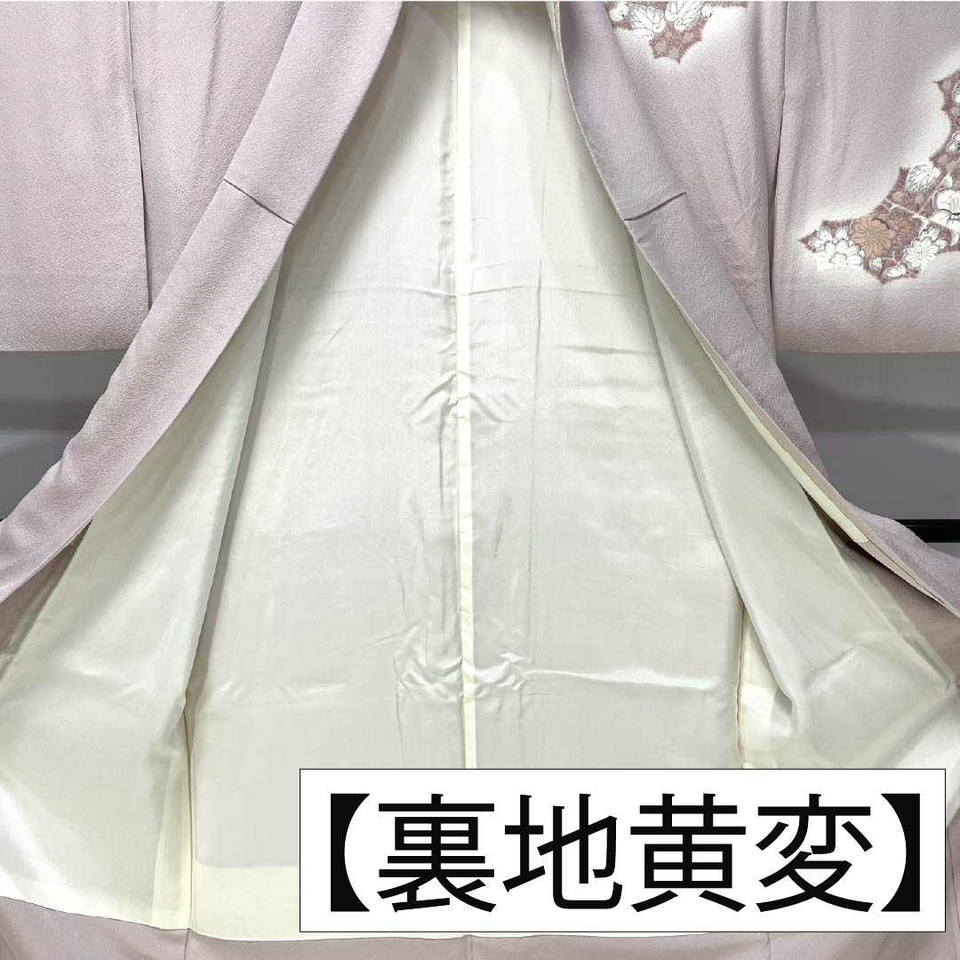 訪問着 正絹 Aランク 袷 身丈170.5cm 裄丈66cm 桜色（さくらいろ） 辻ヶ花 ピンク系 1112007163613