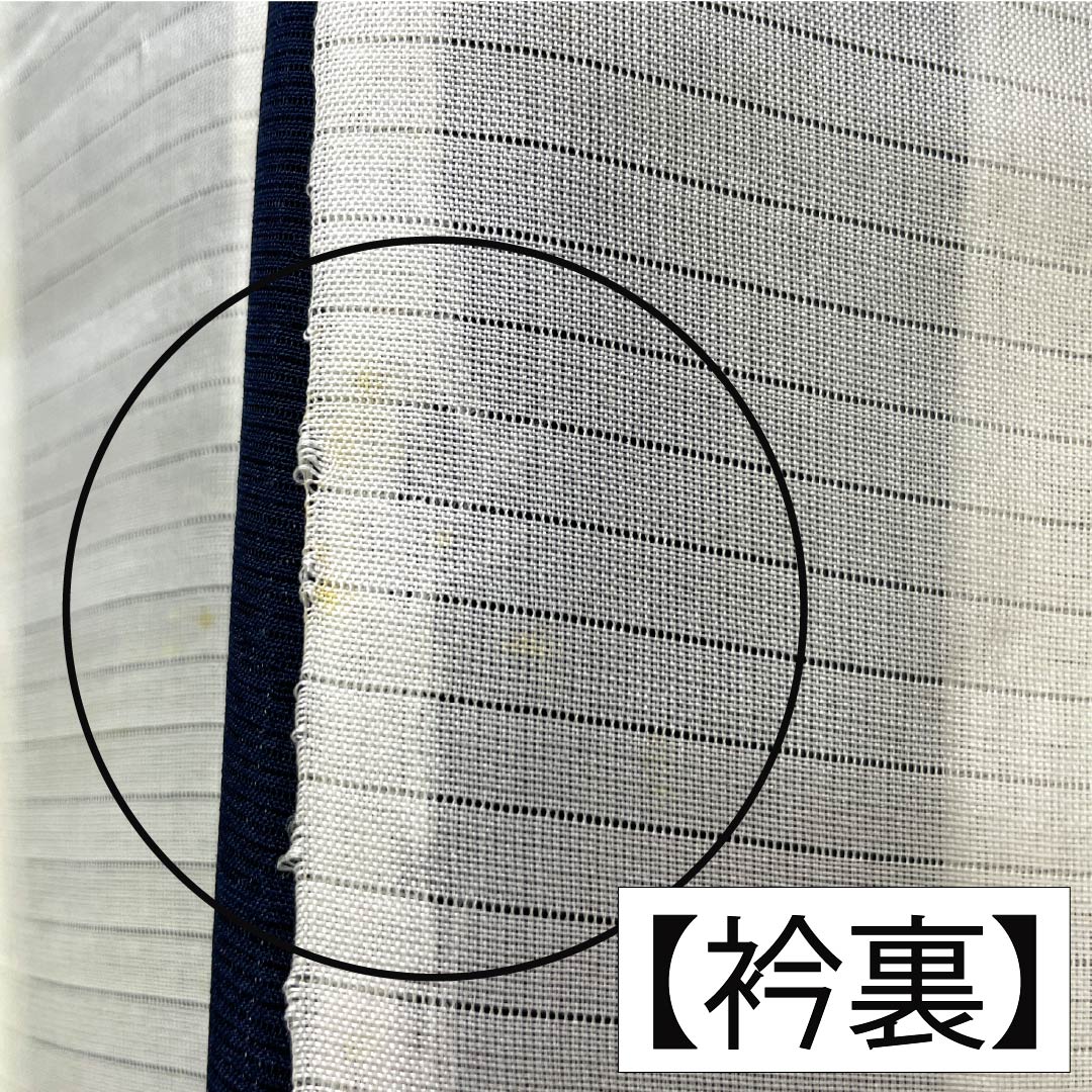 夏物 正絹 色無地 Aランク 身丈159.5cm 裄丈64.5cm 濃紺色（のうこんいろ） 草花模様 紋紗 紗 紺系 1132003723318