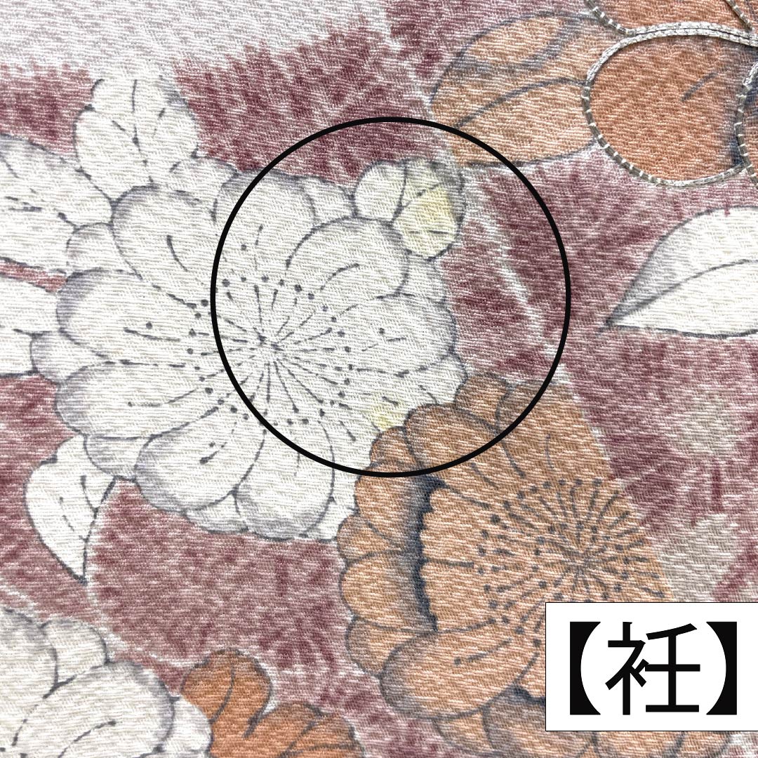 訪問着 正絹 Aランク 袷 身丈170.5cm 裄丈66cm 桜色（さくらいろ） 辻ヶ花 ピンク系 1112007163613