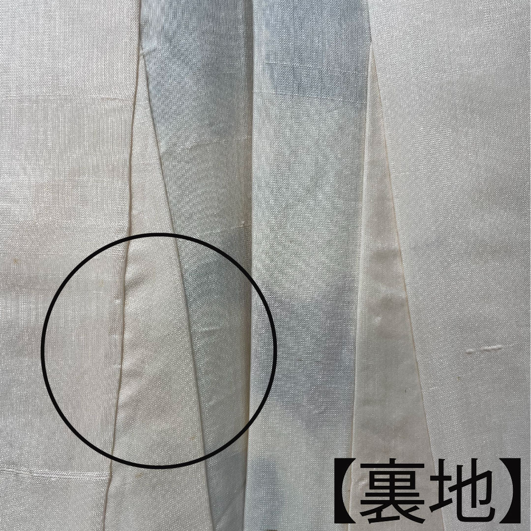 Komon, pure silk, length 160.5cm, sleeve length 63cm, lined, milky white, Kyoto Bingata, auspicious motif, A rank, cream color, 1115004063415