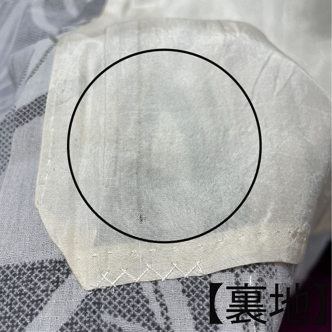 Summer kimono, polyester, small pattern, length 155cm, sleeve length 65.5cm, light ink color, checkered pattern, abstract pattern, washable kimono, gauze, B rank, gray 1132000804322