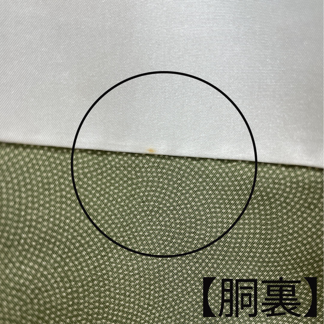 Komon Length 153.5cm Sleeve length 62cm Awase Rikyu color Edo komon Artist's work Shark Pure silk A rank Green 1115003443219