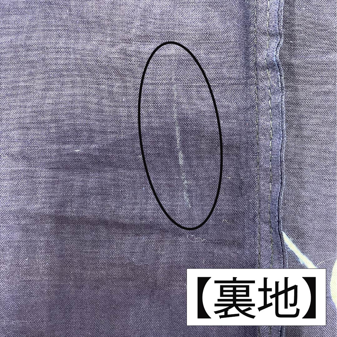 メンズ浴衣 木綿 身丈146.5cm 裄丈67.5cm Aランク 単衣 紺系 海老 蛤 1118005593118
