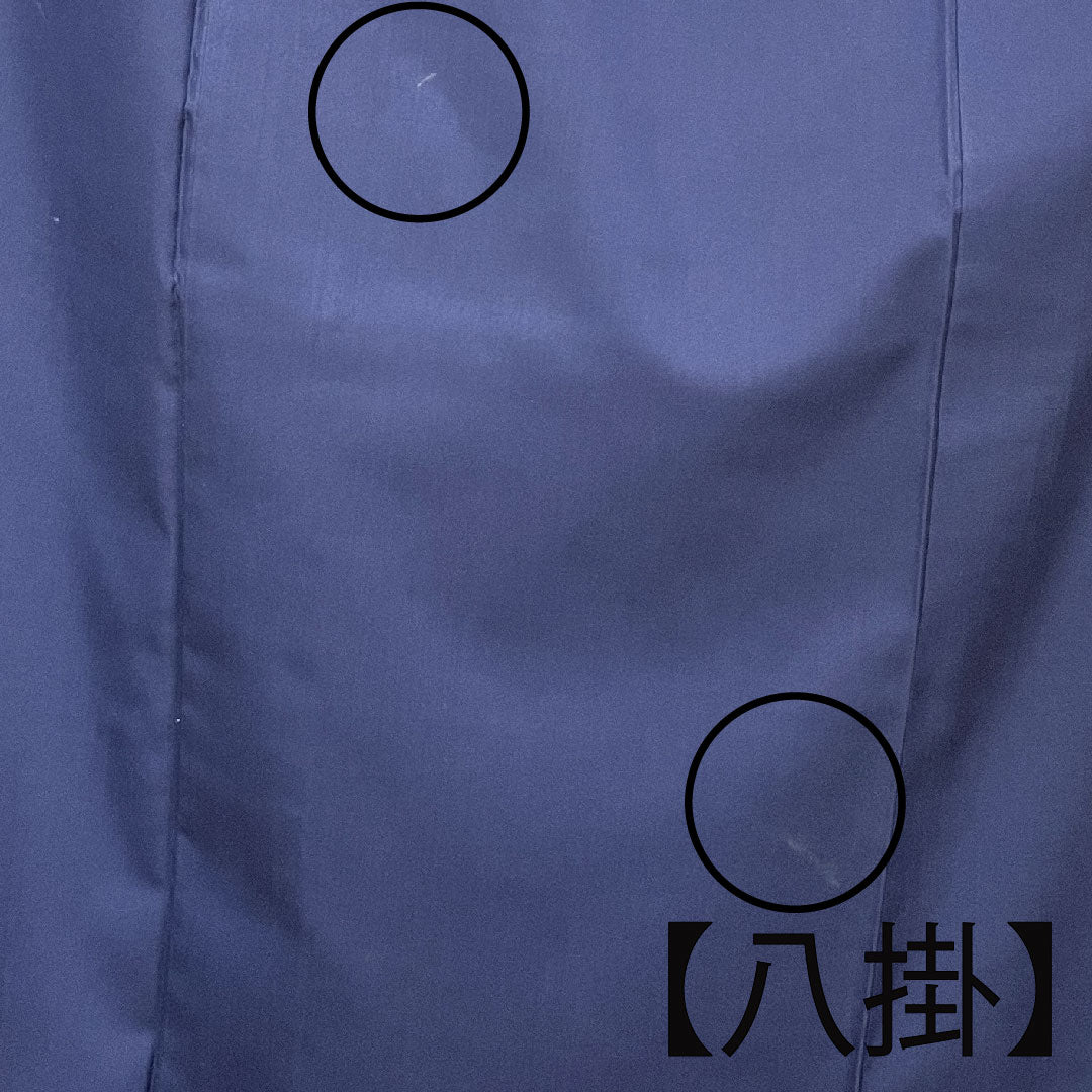 Oshima Tsumugi, Length 148.5cm, Sleeve length 66cm, Weft-total Kasuri, Tortoiseshell pattern, Pure silk, A-rank, Lined, Navy blue, 1116001673118