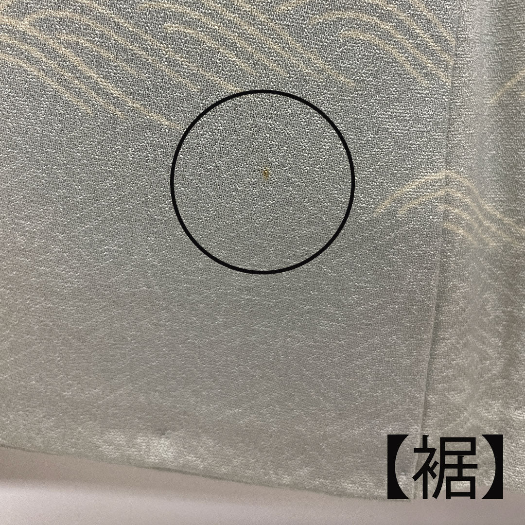 Colored Tomesode, Length 157cm, Sleeve Length 64cm, Lined, Tokyo Yuzen, Pure Silk, B Rank, Three Crests, Cream Color, 1111000284315