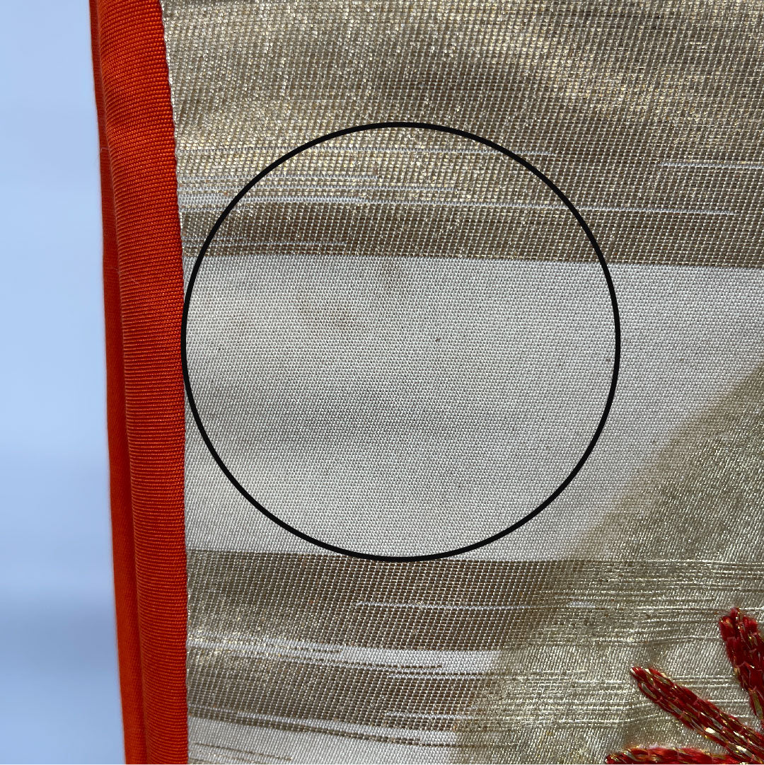色打掛 身丈184cm  千總 大丸 千歳契松文 金駒刺繡 正絹 Bランク 袷 クリーム系 1110000604915