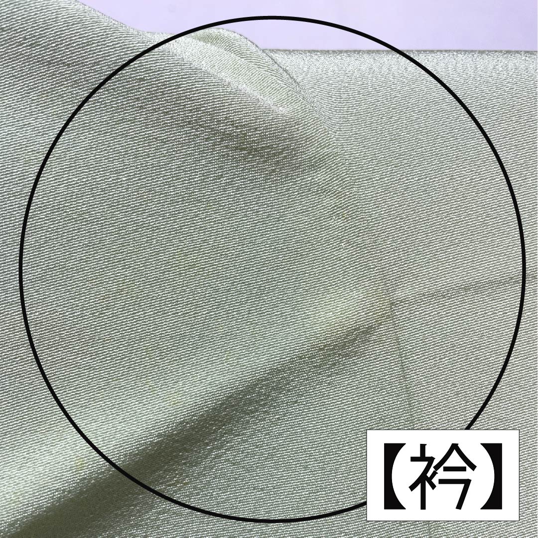 Visiting Kimono, Pure Silk, Grade B, Lined, Length 165cm, Sleeve Length 65.5cm, Light Green, Floral Design, Artist: Shuichi, Included Basting Thread, Green, Product Number: 1112006974519