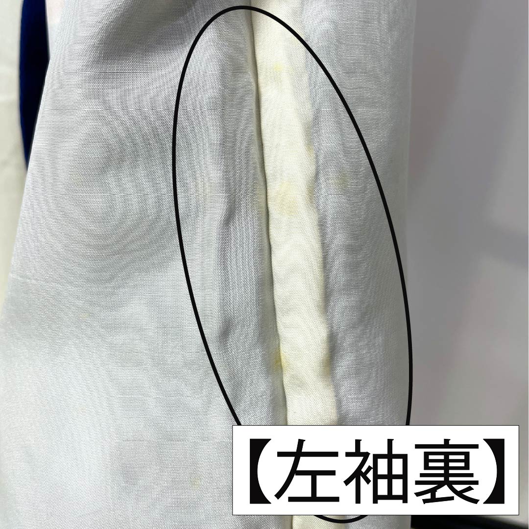 訪問着 正絹 Bランク 袷 身丈158cm 裄丈63.5cm 紺瑠璃色（こんるりいろ） 京紅型 吉祥文様 松竹梅 菖蒲 鳥 青系 1112007284317