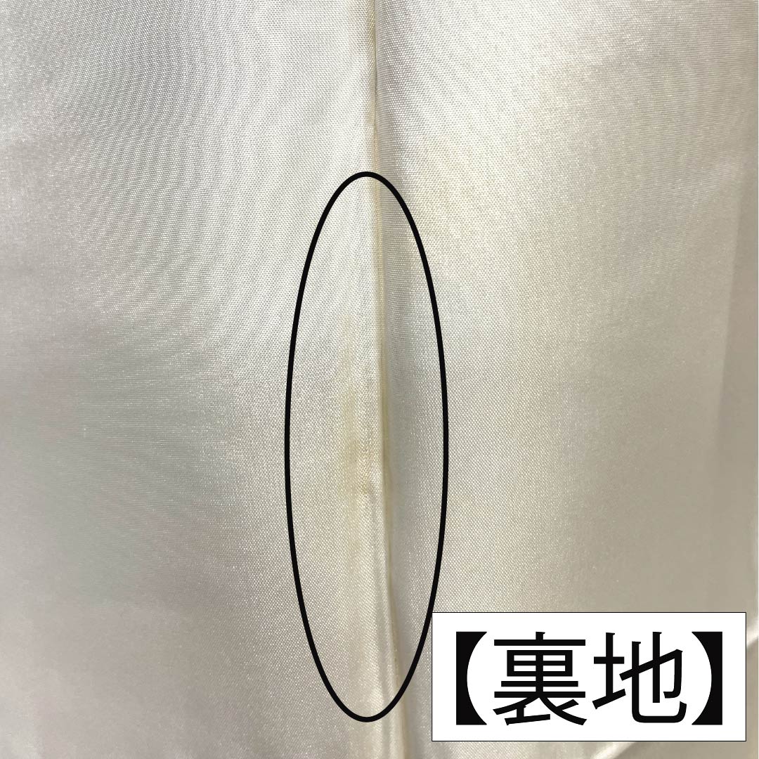 小紋 正絹 身丈156.5cm 裄丈62cm 袷 砥粉色（とのこいろ） 型染 時代絵巻 Bランク クリーム系 1115005054315