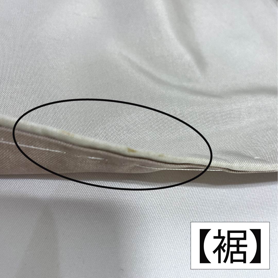 訪問着 正絹 Bランク 袷 身丈161.5cm 裄丈63.5cm 灰白色（かいはくしょく） 牛首紬 抽象模様 純一郎 作家物 しつけ糸付き グレー系 1112006994422
