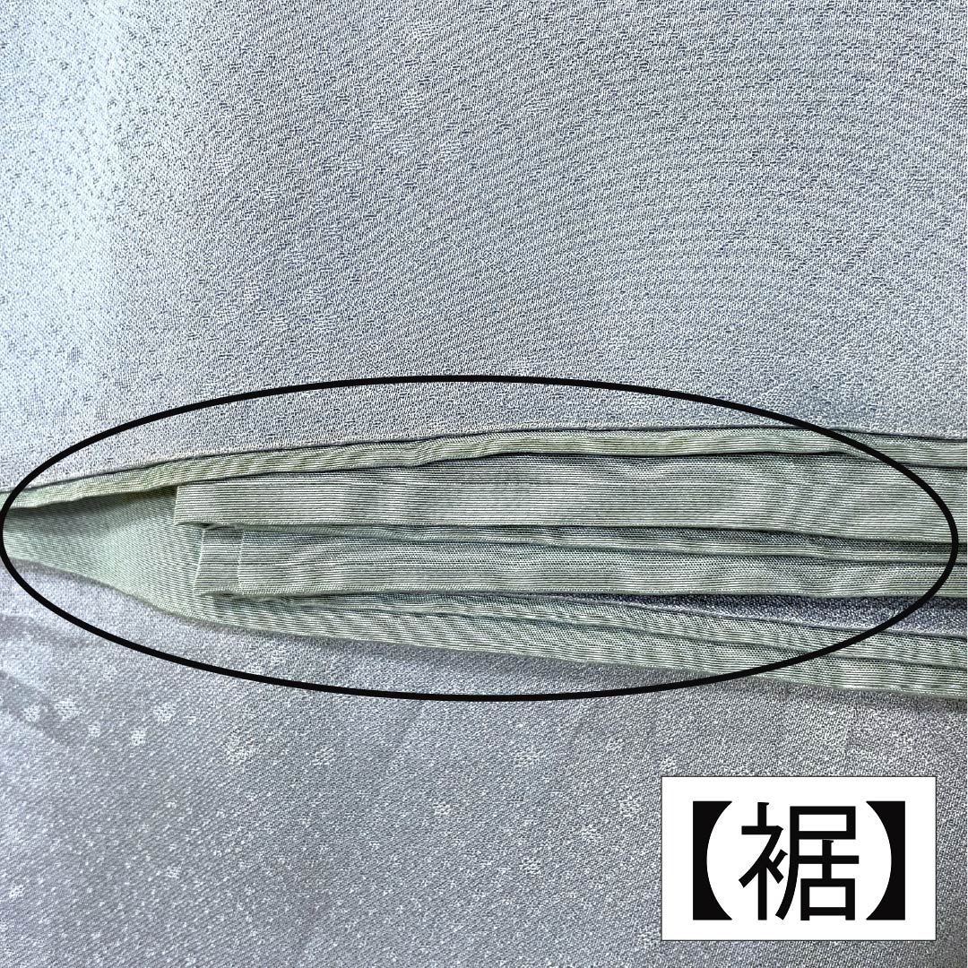 訪問着 正絹 Bランク 袷 身丈164.5cm 裄丈64cm 勿忘草色（わすれなぐさいろ） 付下げ 和田光正 金彩友禅 流水 草木 青系 1112007784417