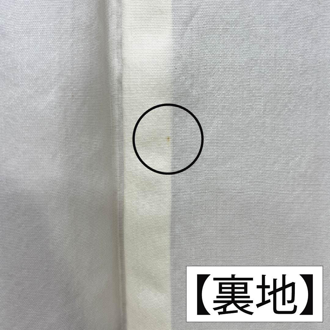 Visiting Kimono, Pure Silk, Grade A, Lined, Length 153.5cm, Sleeve Length 62.5cm, White Plum Blossom Color, Purple Flowers, Item Number: 1112007573220