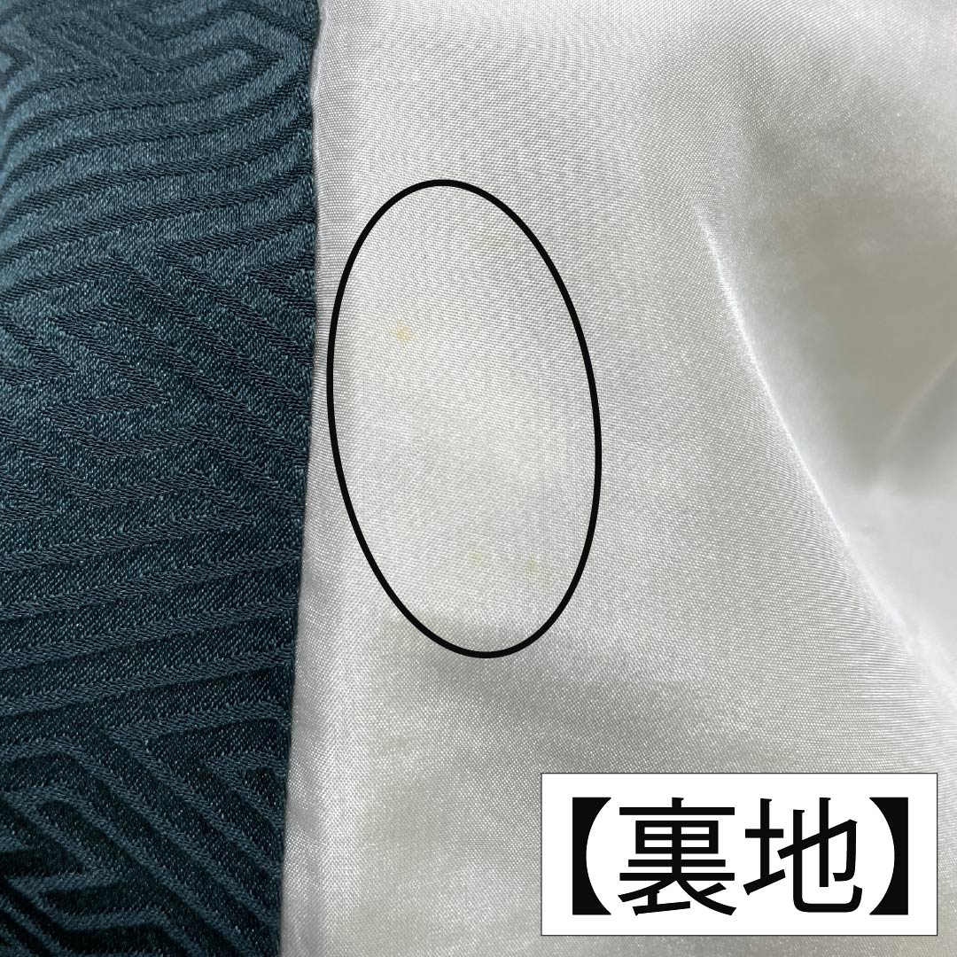 訪問着 正絹 Bランク 袷 身丈160.5cm 裄丈65.5cm 硫黄色（いおういろ） 総絞り 草花 緑系 1112007444419