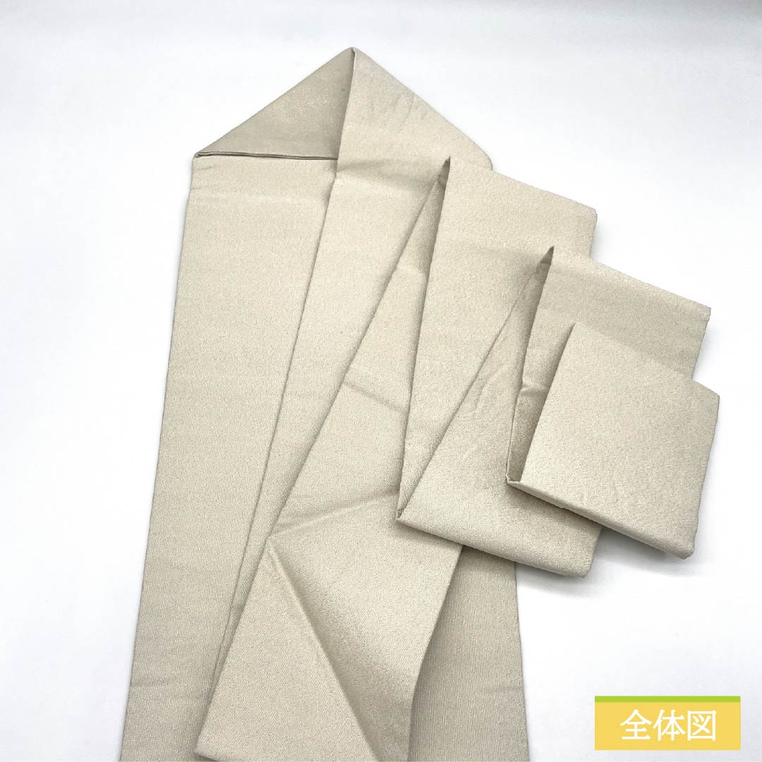 Nagoya Obi, Pure Silk, Grade A, Shell Bucket Design, Tapestry Weave, Embroidery, 371cm Long, Pointed Pattern, Silver, Semi-Formal, 1124010293322, Nagoya Style