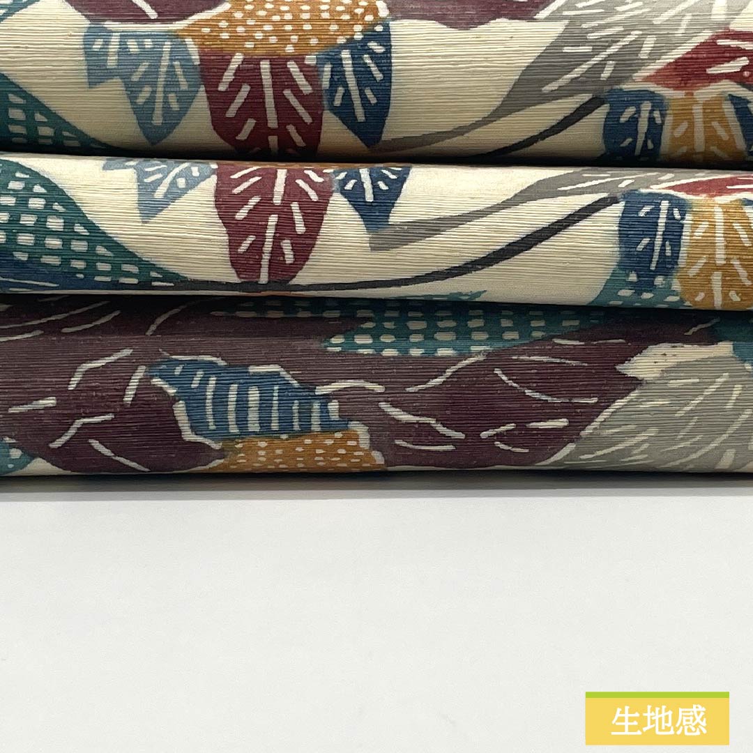 名古屋帯 正絹 Bランク 乳白色（にゅうはくしょく） 京紅型 染め帯 草花模様 帯丈349cm 六通 カジュアル クリーム系 1124009934315 名古屋仕立て