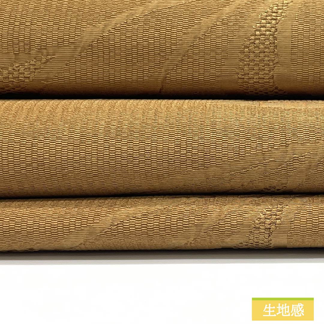 Nagoya Obi, Pure Silk, S-Rank, Yamabuki Nezuiro (Yamabuki Gray), Nishijin-ori (Nishijin-ori) Fabric, Karahana (Chinese Flower) Pattern, Length 364cm, Full Length, Casual, Brown, Product Number 1124010012314, Nagoya Style