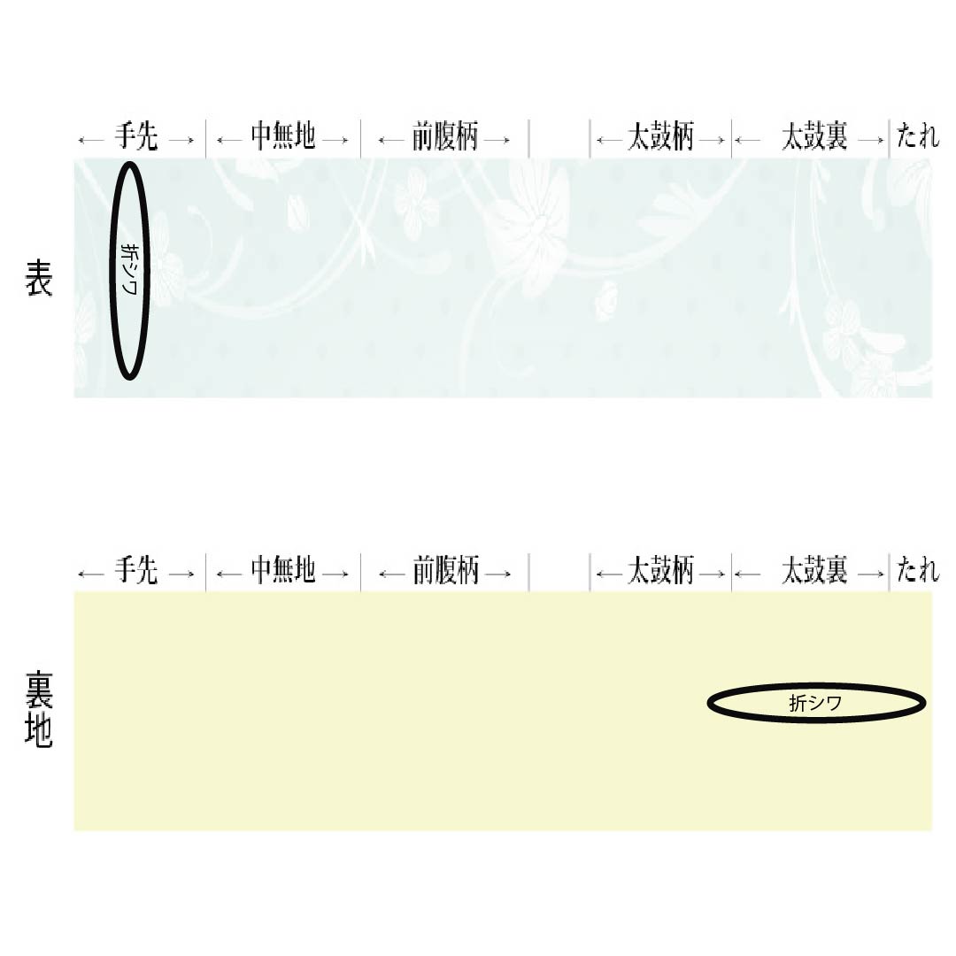 Nagoya Obi, Pure Silk, S-Rank, Nishijin-ori, Fan-Shaped Design, Embroidered Floral Pattern, 355cm Long, Pointed Design, Semi-Formal, White, Item Number 1124010312311, Nagoya Style