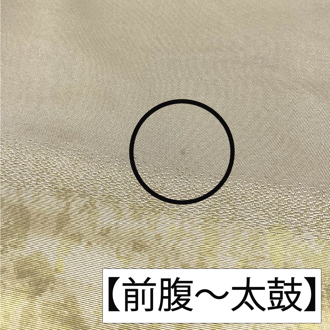 Nagoya Obi, Pure Silk, S-Rank, Nishijin-ori, with Foil, Length 362cm, Pointed Pattern, Gold, Semi-Formal, Item Number 1124010282321, Nagoya Style