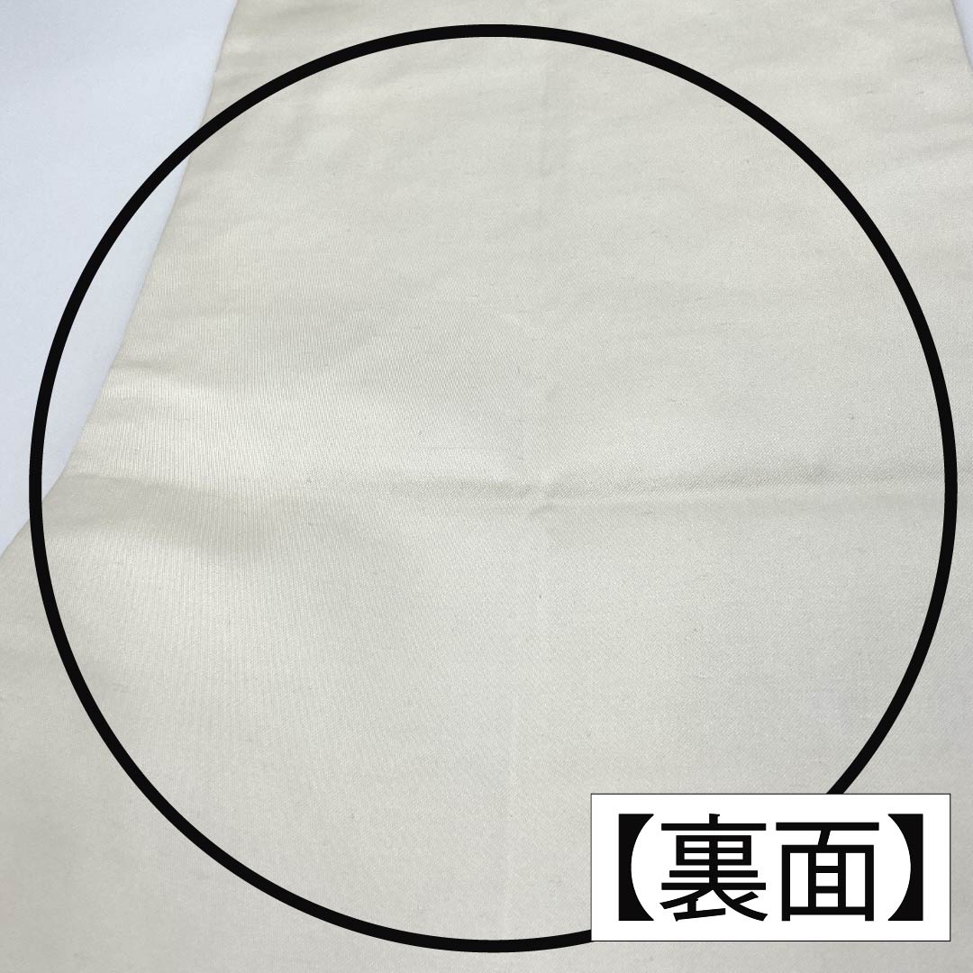 Nagoya Obi, Pure Silk, Grade A, Sazanka (Castle Flower) Pattern, Nishijin-ori Weave, Tsumugi Fabric, Length 363cm, Pointed Pattern, Casual, White, Item Number 1124010153311, Nagoya Style