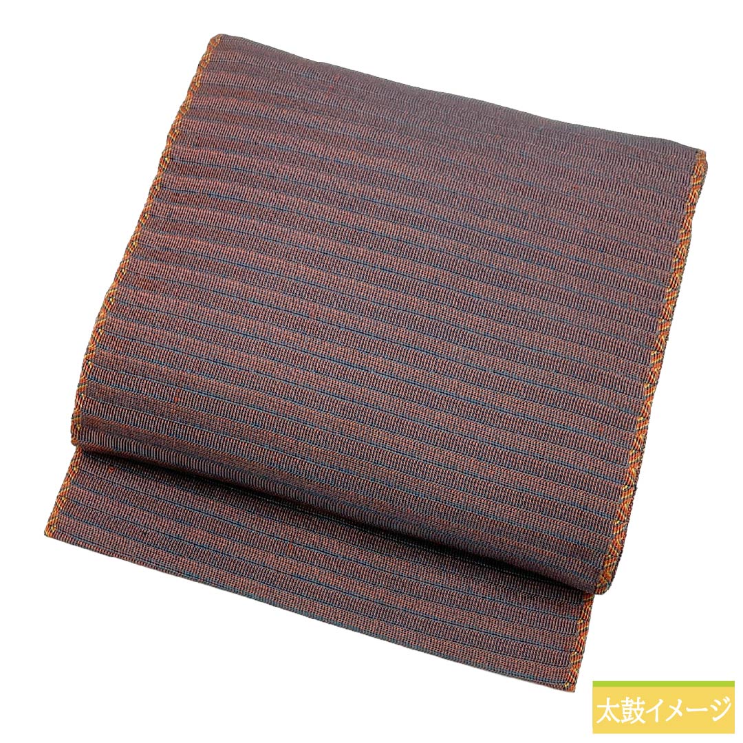 Nagoya Obi, pure silk, rank A, Nagoya tailoring, horizontal stripes, obi length 360cm, Rokutsu pattern, casual, gradation color scheme, 1124011683399