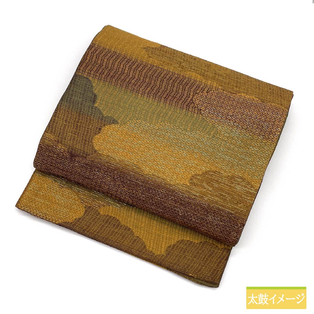 A-Rank Silk Fukuro Obi, Colored Kasane, Nishijin Woven, Authentic Mud-Dyed Fukuro Obi, Cloud Pattern, 430cm Long, Six-Ply, Casual, Gradient Pattern, Item Number: 1123015853399