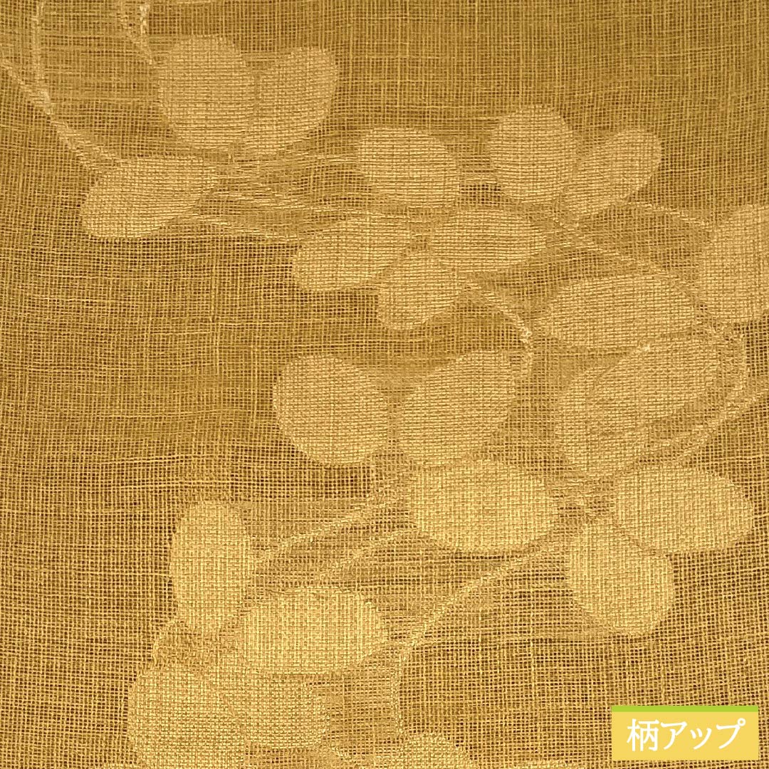 名古屋帯 正絹 Aランク 松葉仕立て 丁子色（ちょうじいろ） 夏帯 萩 古典柄 帯丈362cm 六通 カジュアル 茶系 1124012823314
