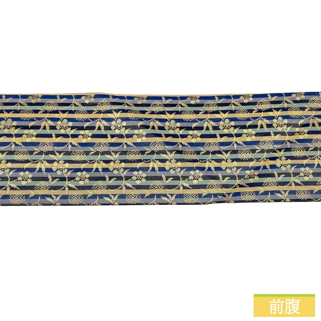 Nagoya obi, genuine silk, S rank, Nagoya tailoring, sasazuru, sho-chiku-bai, obi length 347cm, full-pattern, semi-formal, gradient, 1124011772399