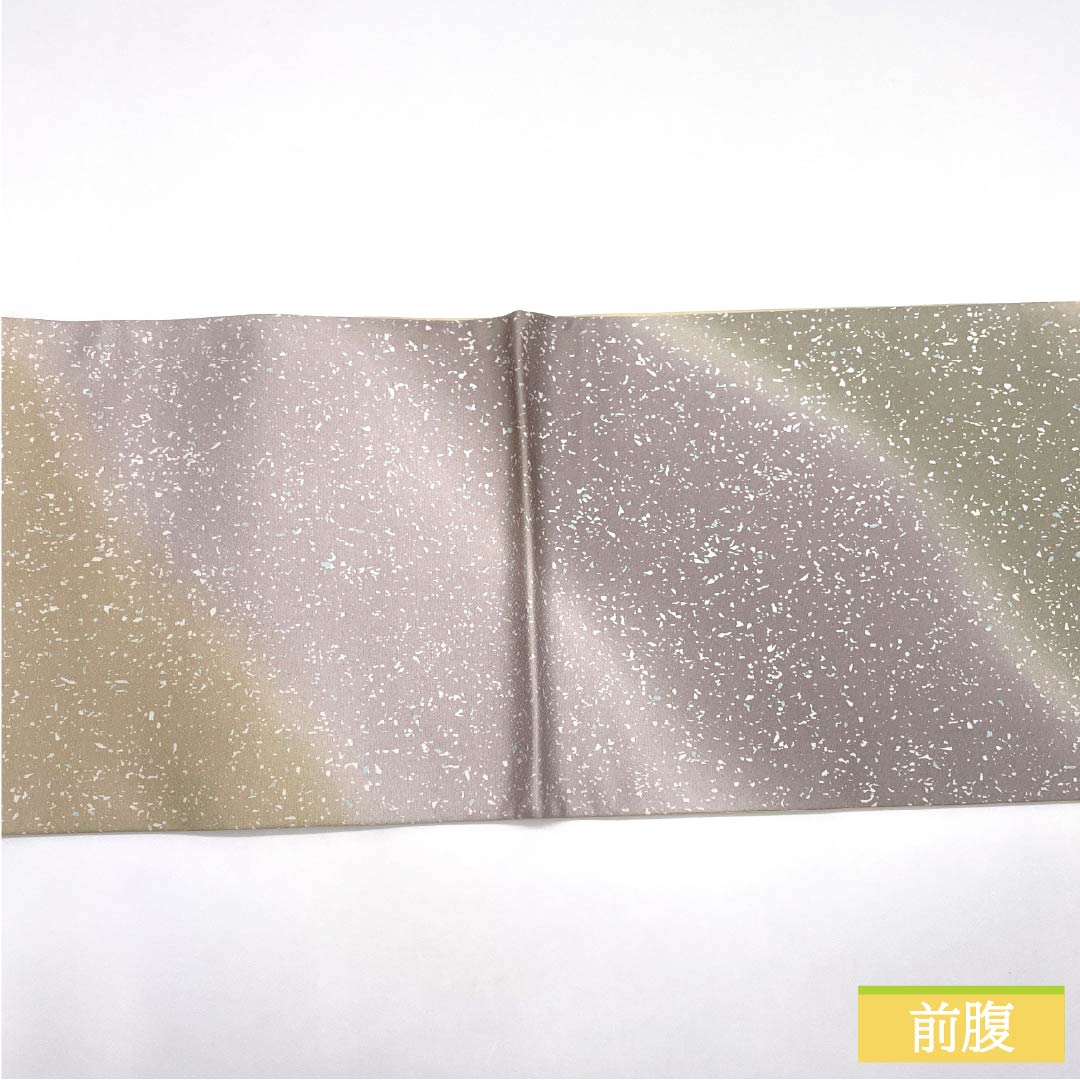 Fukuro Obi, Pure Silk, Grade A, Dyed with a Tataki Dye, Abstract Pattern, 454cm Long, Pointed Design, Gradient, Semi-Formal, Item Number: 1123015913499