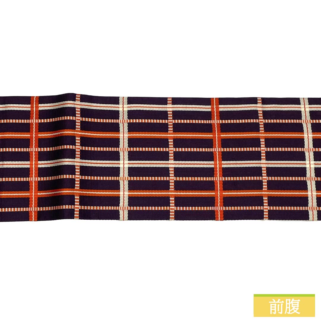 Nagoya Obi, genuine silk, A rank, Nagoya tailoring, Shikoku-iro (deep purple), Yoshino-mandori pattern, classic pattern, obi length 353cm, fully patterned, casual, purple系, 1124011653320